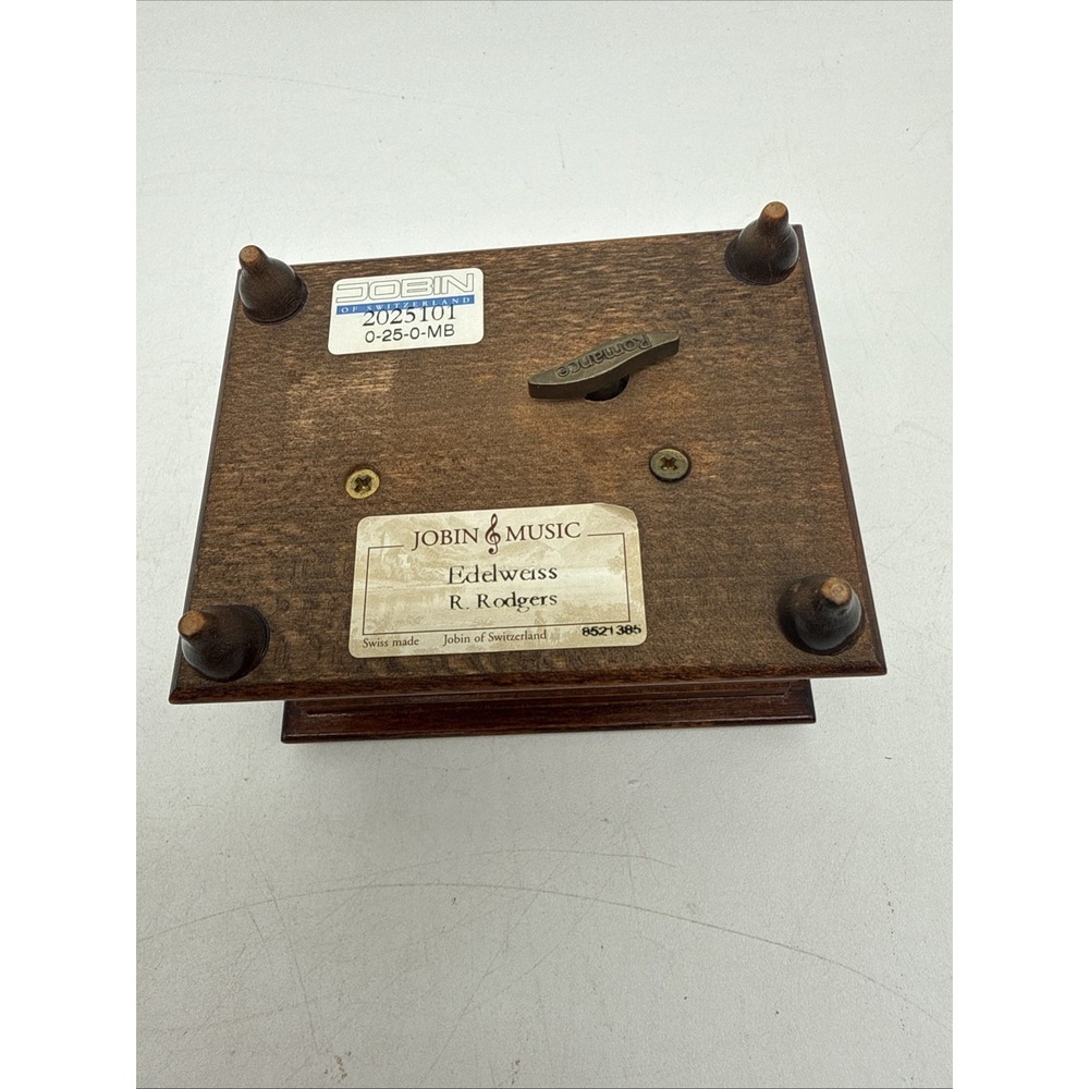 Vintage Jobin Music Box Plays Edelweiss Switzerland - Picture 10 of 10